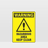 Custom Gate Signs,Warning Hazardous Area Keep Out Sign